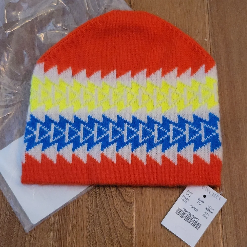 NWT CrewCuts wool neon Moriarty beanie hat‎ small medium